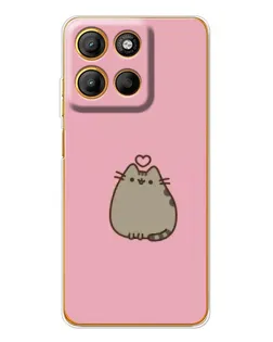 Чехол для Motorola Edge 60 Fusion с картинкой «Pusheen сердце»