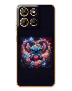 Чехол для Motorola Edge 60 Fusion с картинкой «Stitch в цветах»