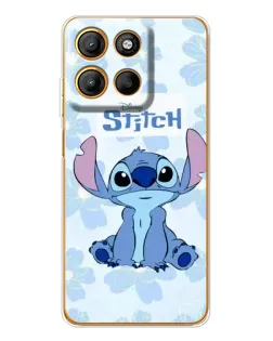 Чехол для Motorola Edge 60 Fusion с картинкой «Stitch среди цветов»