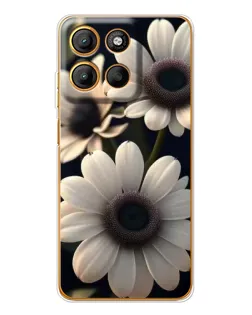 Чехол для Motorola Edge 60 Fusion с картинкой «Белые маргаритки макро»
