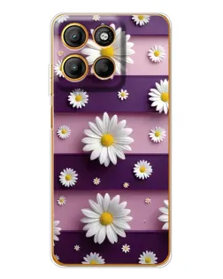 Чехол для Motorola Edge 60 Fusion с картинкой «Ромашки на фиолетовом»