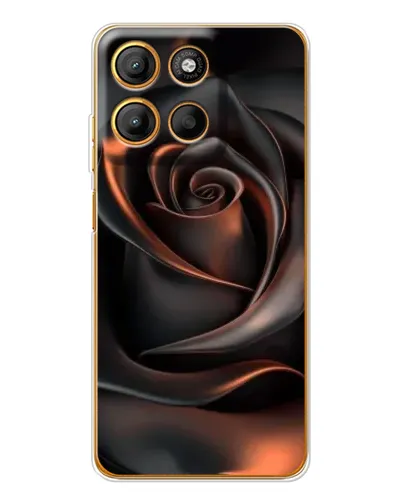 Чехол для Motorola Edge 60 Fusion с картинкой «Шелковая черная роза» Чехол для Motorola Edge 60 Fusion с картинкой «Шелковая черная роза»