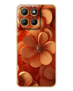 Чехол для Motorola Edge 60 Fusion с картинкой «Оранжевый макро цветок»