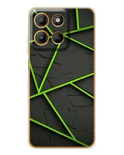 Чехол для Motorola Edge 60 Fusion с картинкой «Зеленые геометрические линии»