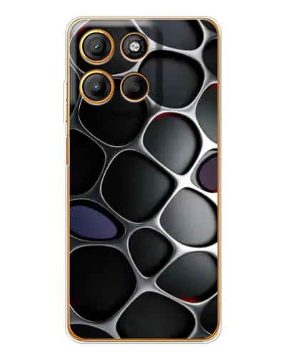 Чехол для Motorola Edge 60 Fusion с картинкой «Объемная темная решетка»