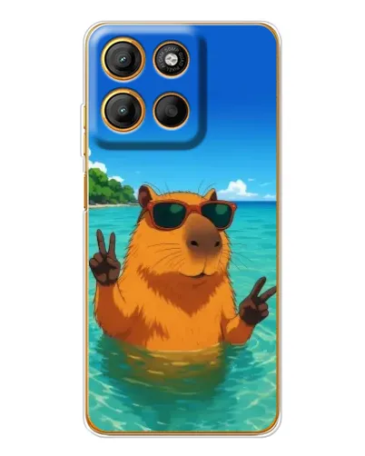 Чехол для Motorola Edge 60 Fusion с картинкой «Морская капибара» Чехол для Motorola Edge 60 Fusion с картинкой «Морская капибара»