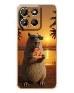 Чехол для Motorola Edge 60 Fusion с картинкой «Капибара с пиццей» Чехол для Motorola Edge 60 Fusion с картинкой «Капибара с пиццей»