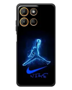 Чехол для Motorola Edge 60 Neo с картинкой «Jordan Neon Blue»