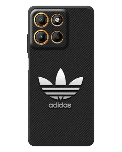 Чехол для Motorola Edge 60 Neo с картинкой «Adidas Карбоновая текстура»