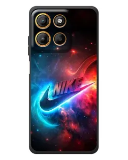 Чехол для Motorola Edge 60 Neo с картинкой «Огненный логотип Nike»