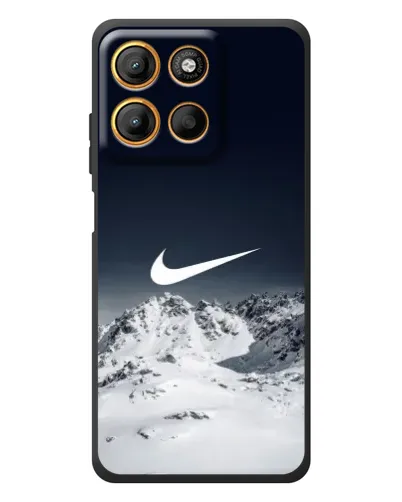 Чехол для Motorola Edge 60 Neo с картинкой «Nike — зимние горы»