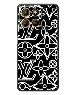 Чехол для Motorola Edge 60 Neo с картинкой «Черно-белый узор LV» Чехол для Motorola Edge 60 Neo с картинкой «Черно-белый узор LV»