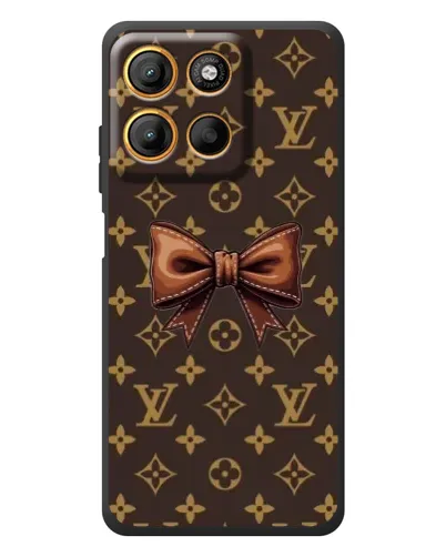 Чехол для Motorola Edge 60 Neo с картинкой «LV с бантом»