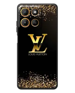 Чехол для Motorola Edge 60 Neo с картинкой «LV — золотые искры»