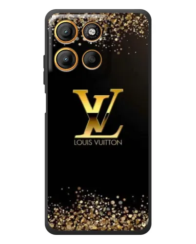 Чехол для Motorola Edge 60 Neo с картинкой «LV — золотые искры»