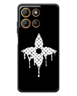 Чехол для Motorola Edge 60 Neo с картинкой «Цветочная монограмма»