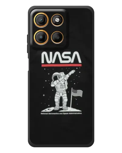 Чехол для Motorola Edge 60 Neo с картинкой «NASA — шагаем по Луне» Чехол для Motorola Edge 60 Neo с картинкой «NASA — шагаем по Луне»