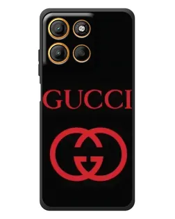 Чехол для Motorola Edge 60 Neo с картинкой «Gucci — красный логотип»