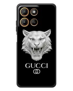 Чехол для Motorola Edge 60 Neo с картинкой «Gucci — серебряный лев»