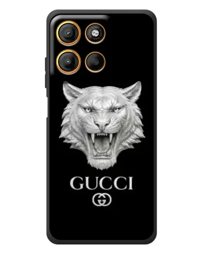 Чехол для Motorola Edge 60 Neo с картинкой «Gucci — серебряный лев» Чехол для Motorola Edge 60 Neo с картинкой «Gucci — серебряный лев»