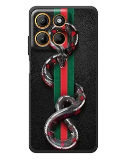 Чехол для Motorola Edge 60 Neo с картинкой «Gucci — змея на полосе»