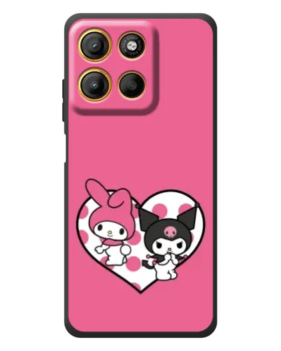 Чехол для Motorola Edge 60 Neo с картинкой «Kuromi и My Melody»
