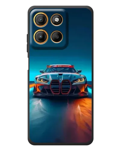 Чехол для Motorola Edge 60 Neo с картинкой «BMW — огни неона» Чехол для Motorola Edge 60 Neo с картинкой «BMW — огни неона»