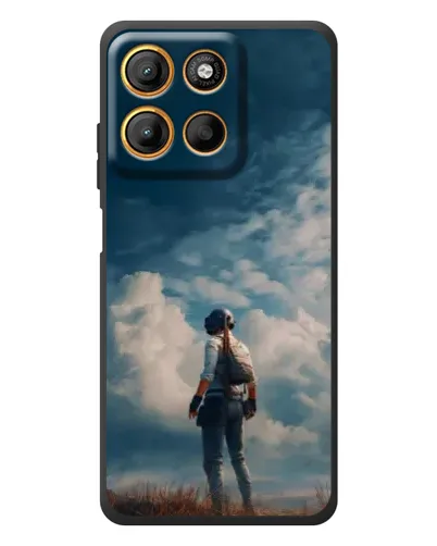 Чехол для Motorola Edge 60 Neo с картинкой «Герой PUBG на скале» Чехол для Motorola Edge 60 Neo с картинкой «Герой PUBG на скале»