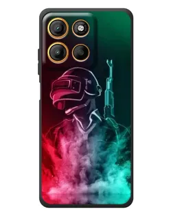 Чехол для Motorola Edge 60 Neo с картинкой «PUBG — огненный воин»