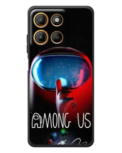 Чехол для Motorola Edge 60 Neo с картинкой «Красный импостер — макро»
