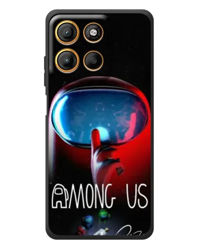 Чехол для Motorola Edge 60 Neo с картинкой «Красный импостер — макро»