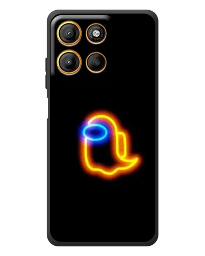 Чехол для Motorola Edge 60 Neo с картинкой «Among Us неоновое сияние»