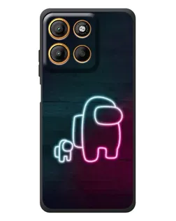 Чехол для Motorola Edge 60 Neo с картинкой «Among Us неон-арт»
