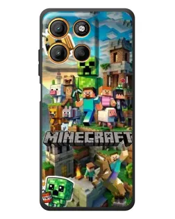 Чехол для Motorola Edge 60 Neo с картинкой «Замок Minecraft»