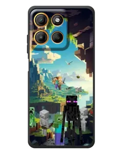 Чехол для Motorola Edge 60 Neo с картинкой «Эндермен в лесу»