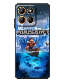 Чехол для Motorola Edge 60 Neo с картинкой «Minecraft ледяной мир»