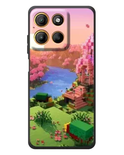 Чехол для Motorola Edge 60 Neo с картинкой «Розовое дерево Minecraft»