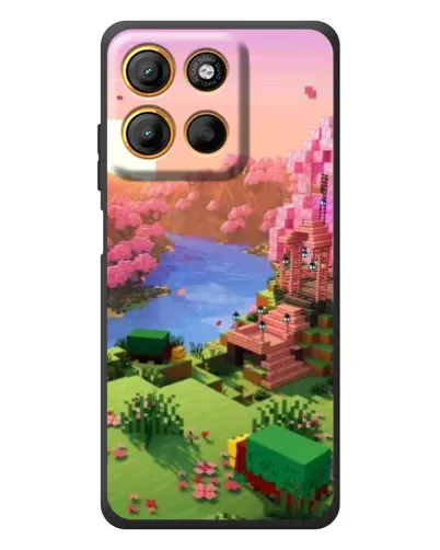 Чехол для Motorola Edge 60 Neo с картинкой «Розовое дерево Minecraft» Чехол для Motorola Edge 60 Neo с картинкой «Розовое дерево Minecraft»