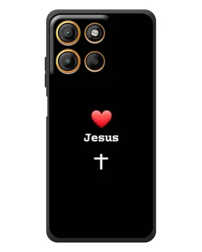 Чехол для Motorola Edge 60 Neo с картинкой «Сердце - Jesus»
