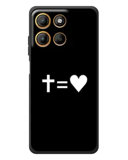Чехол для Motorola Edge 60 Neo с картинкой «Крест и Сердце»