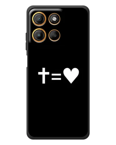 Чехол для Motorola Edge 60 Neo с картинкой «Крест и Сердце»