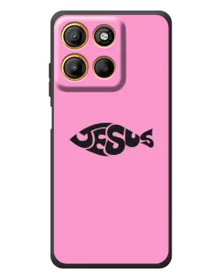 Чехол для Motorola Edge 60 Neo с картинкой «Розовый символ  Jesus»
