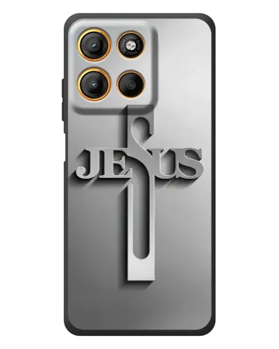 Чехол для Motorola Edge 60 Neo с картинкой «Металлический крест Jesus» Чехол для Motorola Edge 60 Neo с картинкой «Металлический крест Jesus»