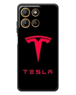 Чехол для Motorola Edge 60 Neo с картинкой «Tesla Red Logo» Чехол для Motorola Edge 60 Neo с картинкой «Tesla Red Logo»