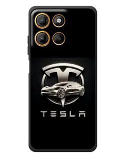 Чехол для Motorola Edge 60 Neo с картинкой «Tesla — серебристое авто» Чехол для Motorola Edge 60 Neo с картинкой «Tesla — серебристое авто»