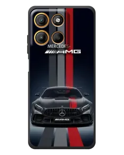 Чехол для Motorola Edge 60 Neo с картинкой «Mercedes — белый карбон»