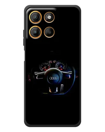 Чехол для Motorola Edge 60 Neo с картинкой «Салон Audi — руль»