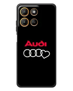 Чехол для Motorola Edge 60 Neo с картинкой «Логотип Audi Heart»