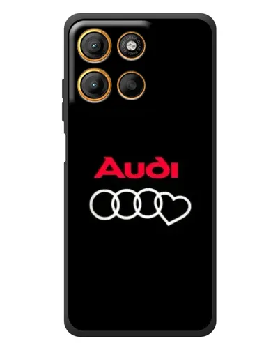 Чехол для Motorola Edge 60 Neo с картинкой «Логотип Audi Heart»