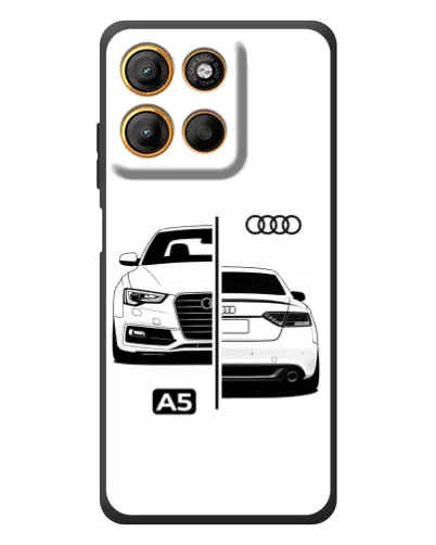 Чехол для Motorola Edge 60 Neo с картинкой «Audi — контрастный дизайн»